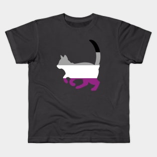 Pride Animals- Asexual Cat Kids T-Shirt